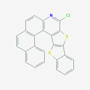 molecular formula C25H12ClNS2 B327324 6-Chloro[1]benzothieno[2',3':4,5]thieno[2,3-c]naphtho[1,2-f]quinoline 