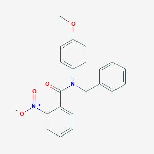 molecular formula C21H18N2O4 B327325 N-benzyl-2-nitro-N-(4-methoxyphenyl)benzamide 