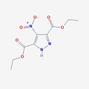 molecular formula C9H11N3O6 B3273250 Diethyl 4-nitro-1H-pyrazole-3,5-dicarboxylate CAS No. 58381-22-9