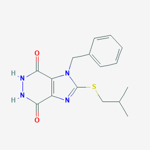 molecular formula C16H18N4O2S B327326 1-benzyl-2-(isobutylsulfanyl)-1H-imidazo[4,5-d]pyridazine-4,7-diol 