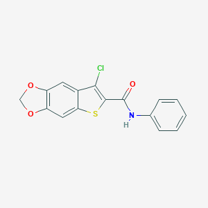 molecular formula C16H10ClNO3S B327328 7-chloro-N-phenylthieno[2,3-f][1,3]benzodioxole-6-carboxamide 