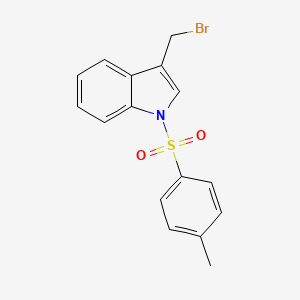 molecular formula C16H14BrNO2S B3273298 3-(Bromomethyl)-1-tosyl-1H-indole CAS No. 58550-81-5