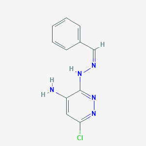 molecular formula C11H10ClN5 B327332 Benzaldehyde (4-amino-6-chloro-3-pyridazinyl)hydrazone 