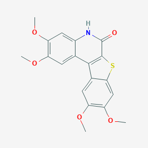 molecular formula C19H17NO5S B327335 2,3,9,10-tetramethoxy[1]benzothieno[2,3-c]quinolin-6(5H)-one 