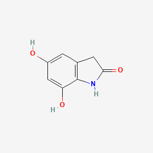 molecular formula C8H7NO3 B3273359 5,7-Dihydroxyindolin-2-one CAS No. 58604-88-9