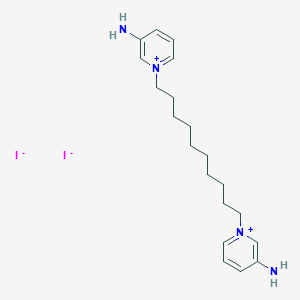 molecular formula C20H32I2N4 B3273386 Pyridinium, 1,1'-(1,10-decanediyl)bis[3-amino-, diiodide CAS No. 58672-74-5