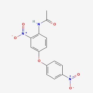 molecular formula C14H11N3O6 B3273400 Acetamide, N-[2-nitro-4-(4-nitrophenoxy)phenyl]- CAS No. 58688-76-9