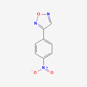 molecular formula C8H5N3O3 B3273441 3-(4-Nitrophenyl)-1,2,5-oxadiazole CAS No. 58749-72-7