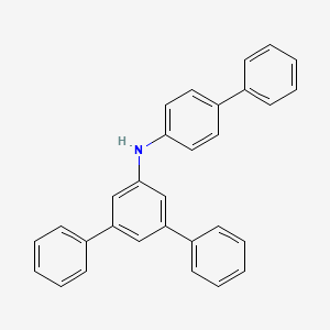 molecular formula C30H23N B3273456 [1,1':3',1''-Terphenyl]-5'-amine, N-[1,1'-biphenyl]-4-yl- CAS No. 587834-96-6