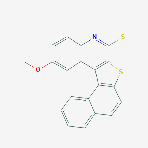 molecular formula C21H15NOS2 B327346 Methyl 6-(methylsulfanyl)naphtho[1',2':4,5]thieno[2,3-c]quinolin-2-yl ether 