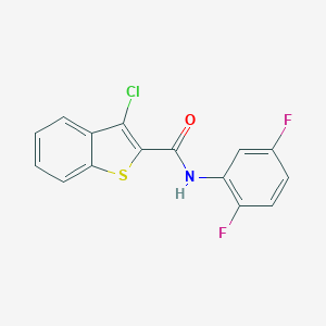 molecular formula C15H8ClF2NOS B327349 3-Chloro-N-(2,5-difluorophenyl)-1-benzothiophene-2-carboxamide 