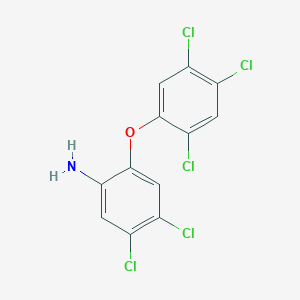 molecular formula C12H6Cl5NO B3273493 4,5-Dichloro-2-(2,4,5-trichlorophenoxy)aniline CAS No. 58802-25-8