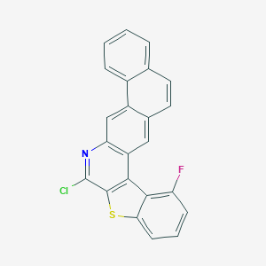 molecular formula C23H11ClFNS B327352 7-Chloro-12-fluoro[1]benzothieno[2,3-c]naphtho[2,1-g]quinoline 
