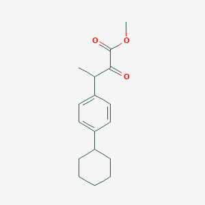 molecular formula C17H22O3 B3273521 Methyl 3-(4-cyclohexylphenyl)-2-oxobutanoate CAS No. 58869-37-7