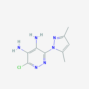 molecular formula C9H11ClN6 B327354 3-chloro-6-(3,5-dimethyl-1H-pyrazol-1-yl)-4,5-pyridazinediamine 
