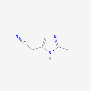 molecular formula C6H7N3 B3273589 2-(2-Methyl-1H-imidazol-5-yl)acetonitrile CAS No. 59022-79-6