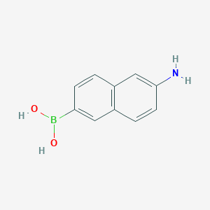 molecular formula C10H10BNO2 B3273604 (6-Aminonaphthalen-2-yl)boronic acid CAS No. 590417-29-1