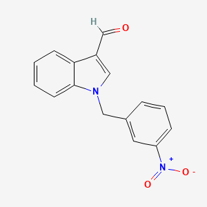 molecular formula C16H12N2O3 B3273621 1-(3-nitrobenzyl)-1H-indole-3-carbaldehyde CAS No. 591210-47-8