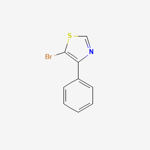 molecular formula C9H6BrNS B3273678 5-Bromo-4-phenylthiazole CAS No. 59278-68-1