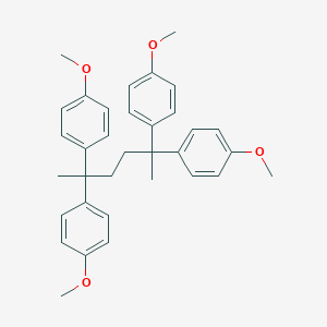 molecular formula C34H38O4 B327370 1-Methoxy-4-[1,4,4-tris(4-methoxyphenyl)-1-methylpentyl]benzene 