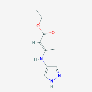 2-Butenoic acid, 3-(1H-pyrazol-4-ylamino)-, ethyl ester