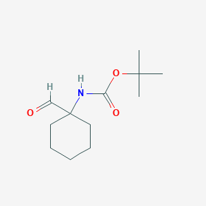 molecular formula C12H21NO3 B3273775 1-(Boc)氨基-1-甲酰基环己烷 CAS No. 594872-65-8