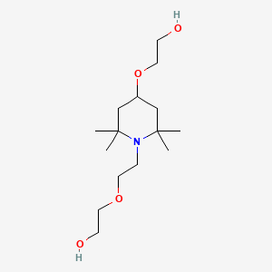 molecular formula C15H31NO4 B3273786 Poly(oxy-1,2-ethanediyl), alpha-hydro-omega-hydroxy-, ether with 4-hydroxy-2,2,6,6-tetramethyl-1-piperidineethanol (2:1) CAS No. 59535-09-0