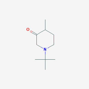 molecular formula C10H19NO B3273787 1-Tert-butyl-4-methylpiperidin-3-one CAS No. 59554-86-8