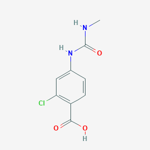 molecular formula C9H9ClN2O3 B3273804 2-Chloro-4-[(methylcarbamoyl)amino]benzoic acid CAS No. 59587-02-9