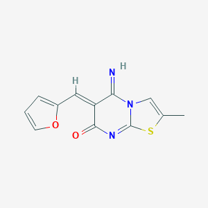molecular formula C12H9N3O2S B327381 (6Z)-6-(furan-2-ylmethylidene)-5-imino-2-methyl-[1,3]thiazolo[3,2-a]pyrimidin-7-one 