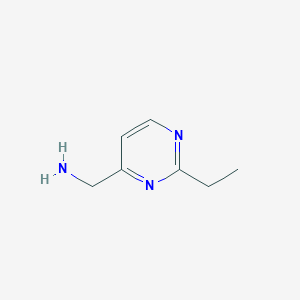 molecular formula C7H11N3 B3273866 [(2-Ethylpyrimidin-4-yl)methyl]amine dihydrochloride CAS No. 597561-45-0