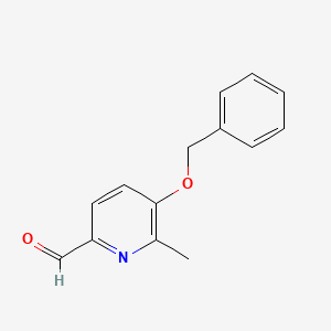 molecular formula C14H13NO2 B3273887 5-(Benzyloxy)-6-methylpicolinaldehyde CAS No. 59781-12-3
