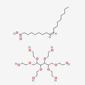 molecular formula C36H72O14 B3273896 (Z)-octadec-9-enoic acid;2-[2,3,4,5,6-pentakis(2-hydroxyethoxy)hexoxy]ethanol CAS No. 59800-21-4