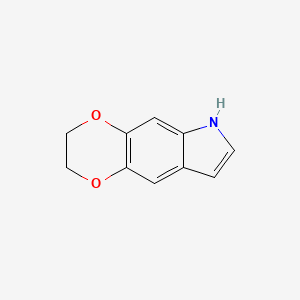 molecular formula C10H9NO2 B3273917 3,6-Dihydro-2H-[1,4]dioxino[2,3-f]indole CAS No. 59820-88-1
