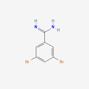 molecular formula C7H6Br2N2 B3273924 3,5-Dibromobenzene-1-carboximidamide CAS No. 59840-53-8