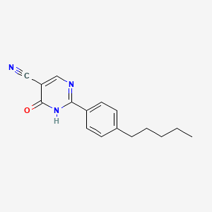 molecular formula C16H17N3O B3273932 6-Oxo-2-(4-pentylphenyl)-1,6-dihydropyrimidine-5-carbonitrile CAS No. 59855-62-8