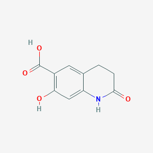 molecular formula C10H9NO4 B3273941 6-carboxy-3,4-dihydro-7-hydroxy-2(1H)-quinolinone CAS No. 59865-02-0