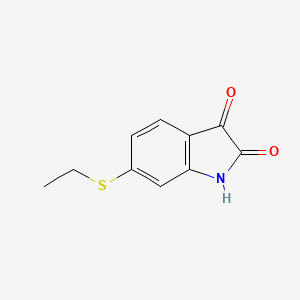molecular formula C10H9NO2S B3273947 6-(ethylsulfanyl)-2,3-dihydro-1H-indole-2,3-dione CAS No. 59868-38-1