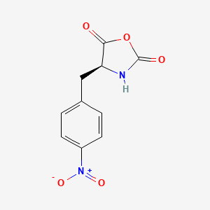 molecular formula C10H8N2O5 B3273952 (S)-4-(4-Nitrobenzyl)oxazolidine-2,5-dione CAS No. 59872-22-9