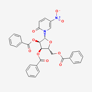 molecular formula C31H24N2O10 B3273967 1-(2,3,5-Tribenzoyl--D-ribofuranosyl)-5-nitropyridine-2(1H)-one CAS No. 59892-37-4