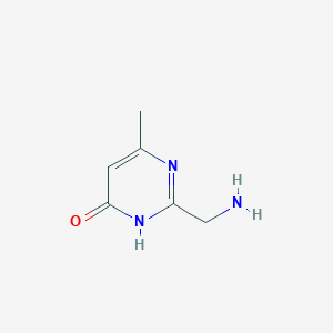 molecular formula C6H9N3O B3273977 2-(氨甲基)-6-甲基嘧啶-4(3H)-酮 CAS No. 5993-90-8