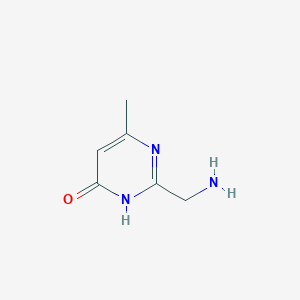 molecular formula C6H9N3O B3273977 2-(Aminomethyl)-6-methylpyrimidin-4-ol CAS No. 5993-90-8