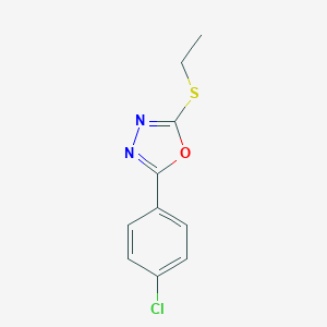 molecular formula C10H9ClN2OS B327398 2-(4-Chlorophenyl)-5-(ethylsulfanyl)-1,3,4-oxadiazole 