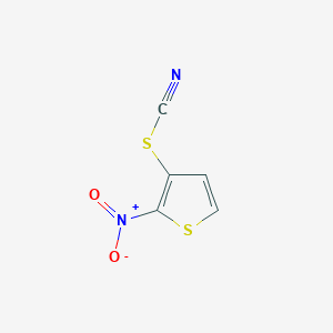 molecular formula C5H2N2O2S2 B3274024 2-Nitro-3-thiocyanatothiophene CAS No. 60007-32-1