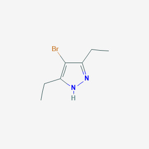 molecular formula C7H11BrN2 B3274038 4-bromo-3,5-diethyl-1H-pyrazole CAS No. 60061-70-3