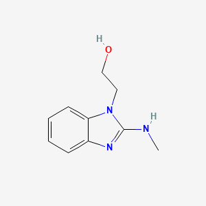molecular formula C10H13N3O B3274051 2-(2-(Methylamino)-1H-benzo[d]imidazol-1-yl)ethan-1-ol CAS No. 60078-53-7