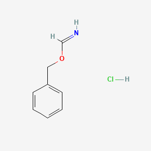 molecular formula C8H10ClNO B3274057 Benzyl formimidate hydrochloride CAS No. 60099-09-4