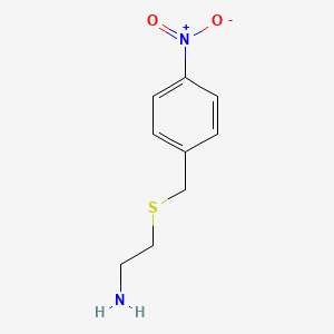 molecular formula C9H12N2O2S B3274059 4-Nitrobenzyl(2-aminoethyl) sulfide CAS No. 60116-56-5