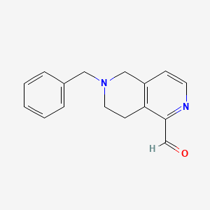 molecular formula C16H16N2O B3274080 6-Benzyl-5,6,7,8-tetrahydro-[2,6]naphthyridine-1-carbaldehyde CAS No. 601514-64-1