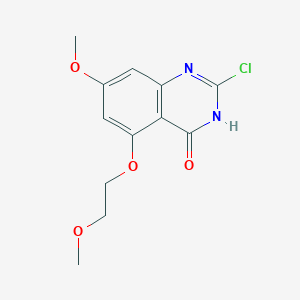 molecular formula C12H13ClN2O4 B3274087 2-chloro-7-methoxy-5-(2-methoxyethoxy)quinazolin-4(3H)-one CAS No. 601516-84-1